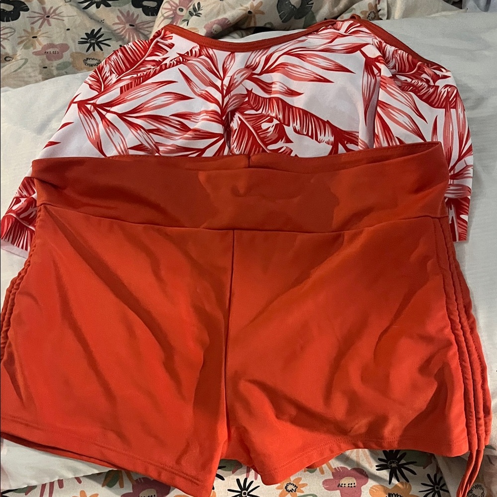 Women's Red Athletic Shorts